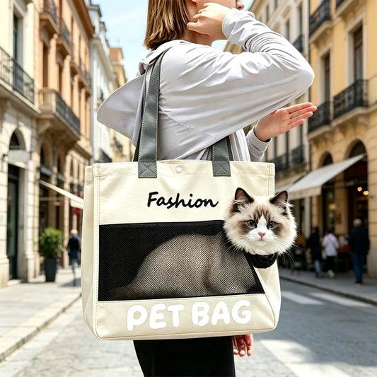 Breathable Pet Carrier Backpack, Outdoor Travel Carrying Bag for Cats Small Dogs Camping Walking Pet Supplies