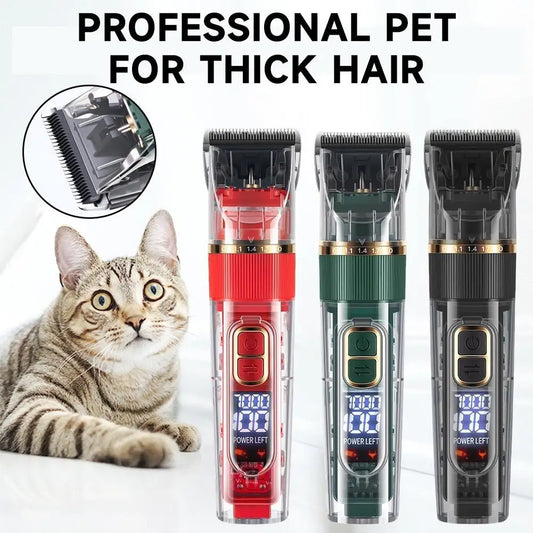 Professional Pet Micro Trimmer with LED Light Quiet Rechargeable Paw Shaver for Dogs Cats Hair Trimmer for Eyes Ears Face Butt