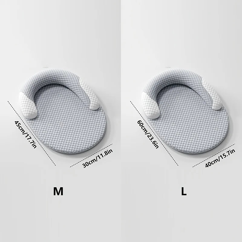 Cooling Cat Bed – Breathable, Water-Washable, Round Pet Cooling Mat with Neck Support, Summer Bed Designed for Hot Weather