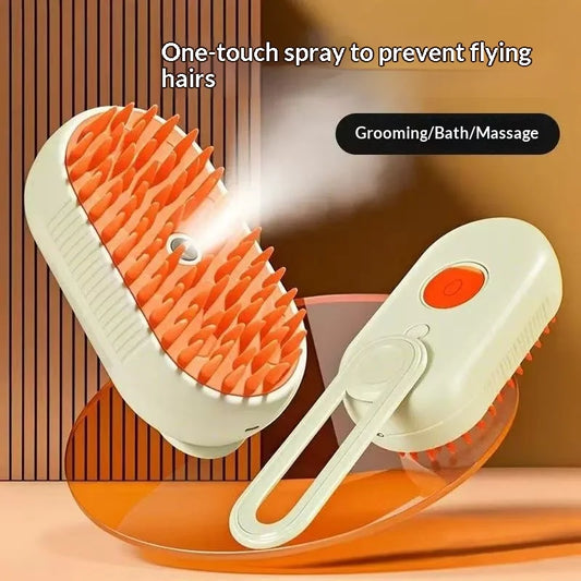 Steam Brush Cat Brush Cats Vaporizer Pet Hair Brush Remover Pets Cleaning Steamy Spray Massage Comb 3in1 Grooming Supplies