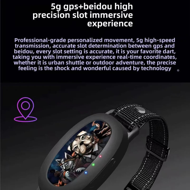 Real-Time GPS Pet Tracker Collar, Geo-Fence Anti-Lost Device, IP67 Waterproof 30 Days Battery for Dogs/Cats
