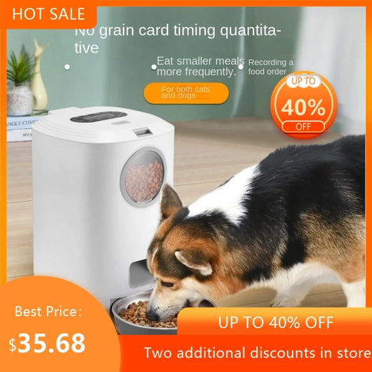 Pet Intelligent Feeder With Timed And Quantitative Feeding Large Capacity Recording Automatic Feeding For Pets 2026 DropShipping