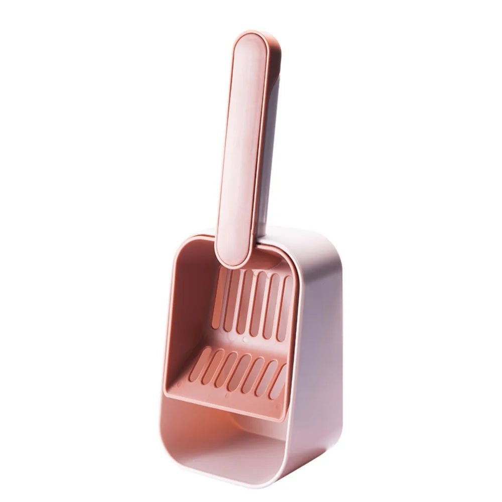 Large Capacity Cat Litter Scoop Fine Sifting with Storage Box Pet Poop Shovel Plastic Pets Litter Shovel Pet Supplies