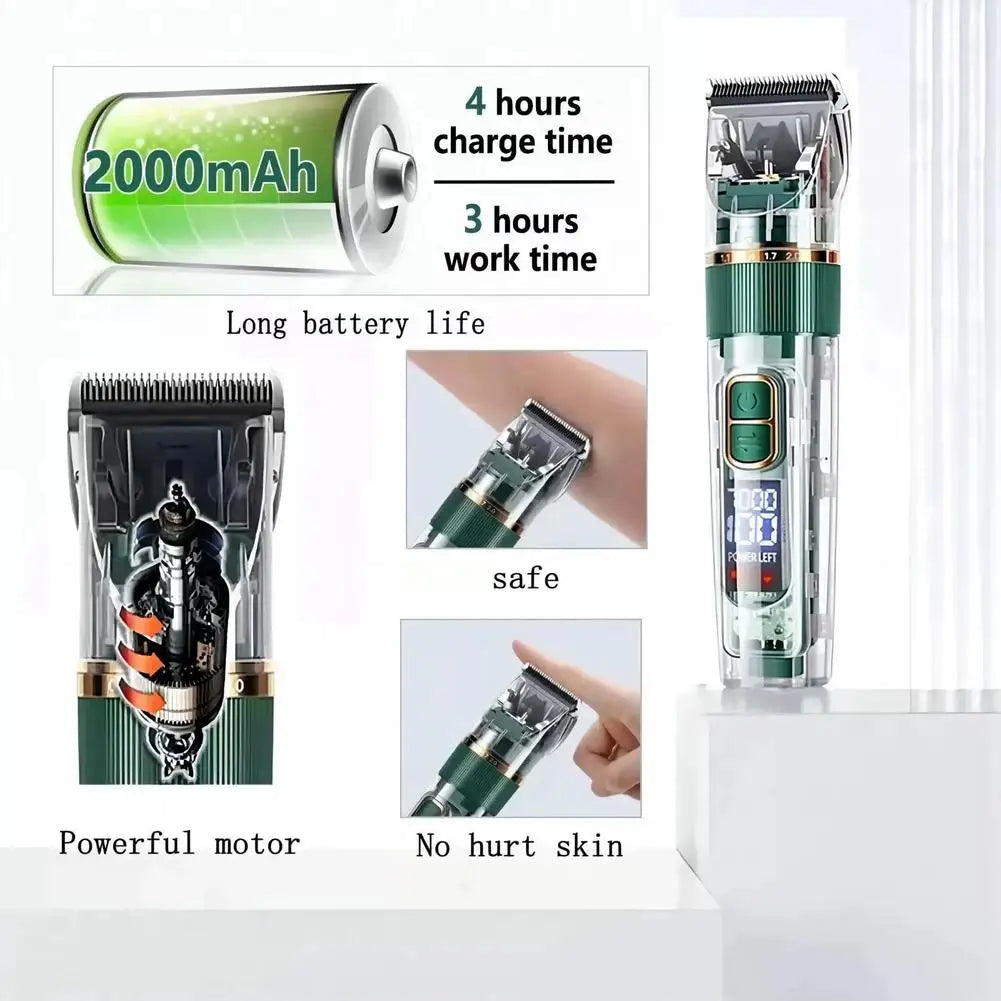 Professional Pet Micro Trimmer with LED Light Quiet Rechargeable Paw Shaver for Dogs Cats Hair Trimmer for Eyes Ears Face Butt