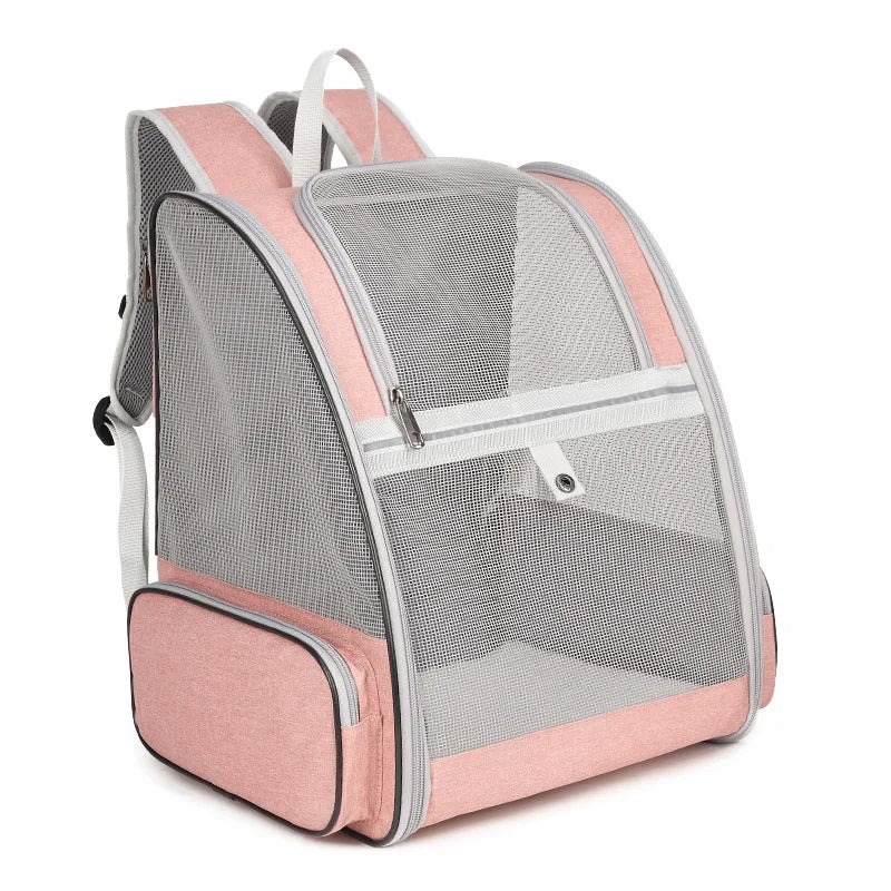 Pet Carrier Backpack for Small Cats and Dogs Puppies Safety Features and Cushion Back Suet Commuting Carriers Bag Safety Zippers