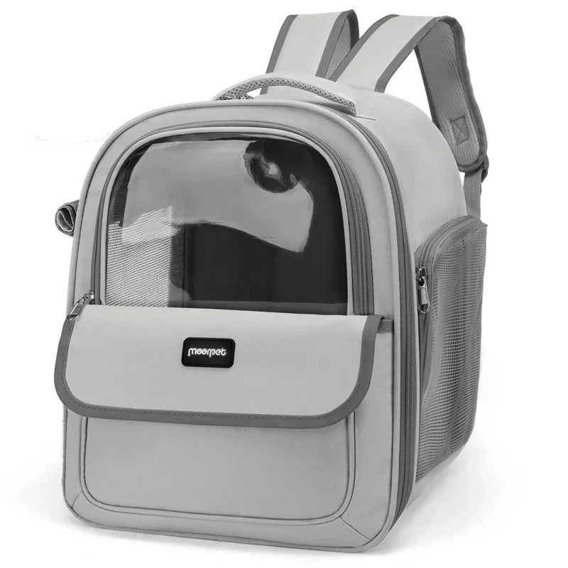 Breathable Mesh Portable Foldable Pet Carrier Backpack for Dogs and Cats Large Capacity Outdoor Travel Camping Hiking