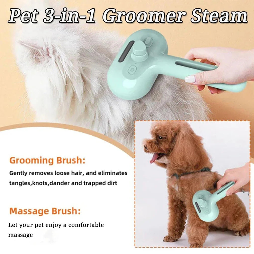 Steam Spray Dog Grooming Brush Unique Steam Brush For Dogs Luxury Grooming Brush Dog Steam Brush Cat Hair Removal Brush