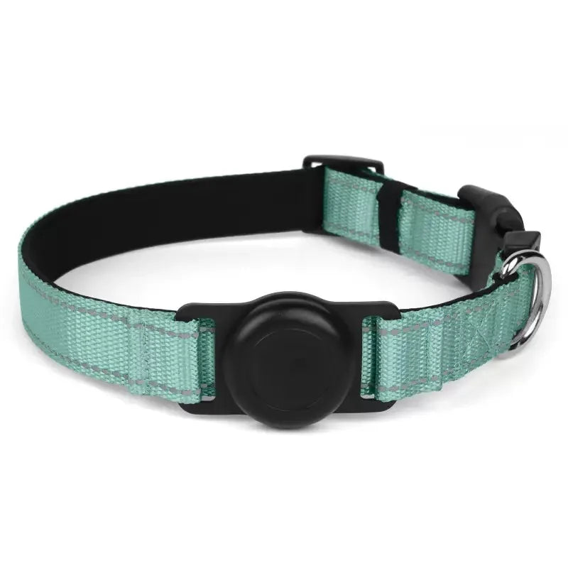 Reflective Dog Collar Adjustable Comfortable Pet Collars with Buckle for Medium Dogs AirTag Dog Collar
