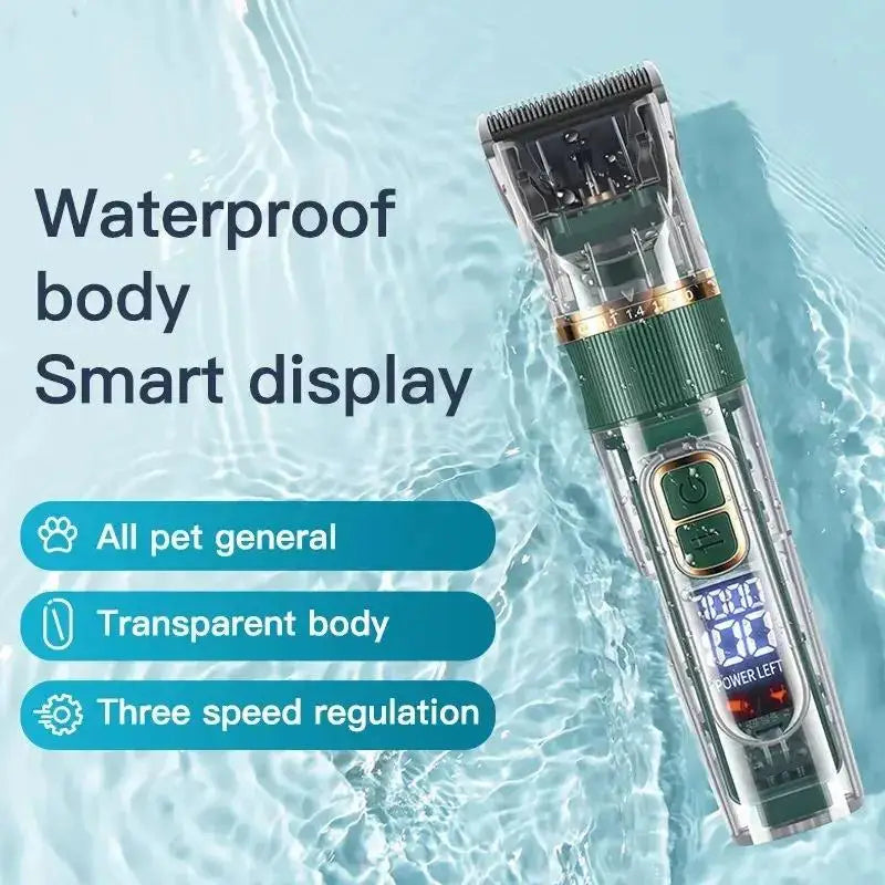 Professional Pet Micro Trimmer with LED Light Quiet Rechargeable Paw Shaver for Dogs Cats Hair Trimmer for Eyes Ears Face Butt