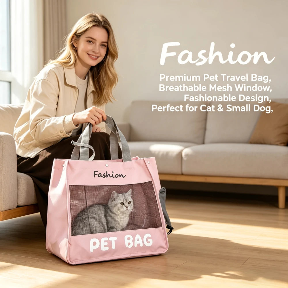 Breathable Pet Carrier Backpack, Outdoor Travel Carrying Bag for Cats Small Dogs Camping Walking Pet Supplies