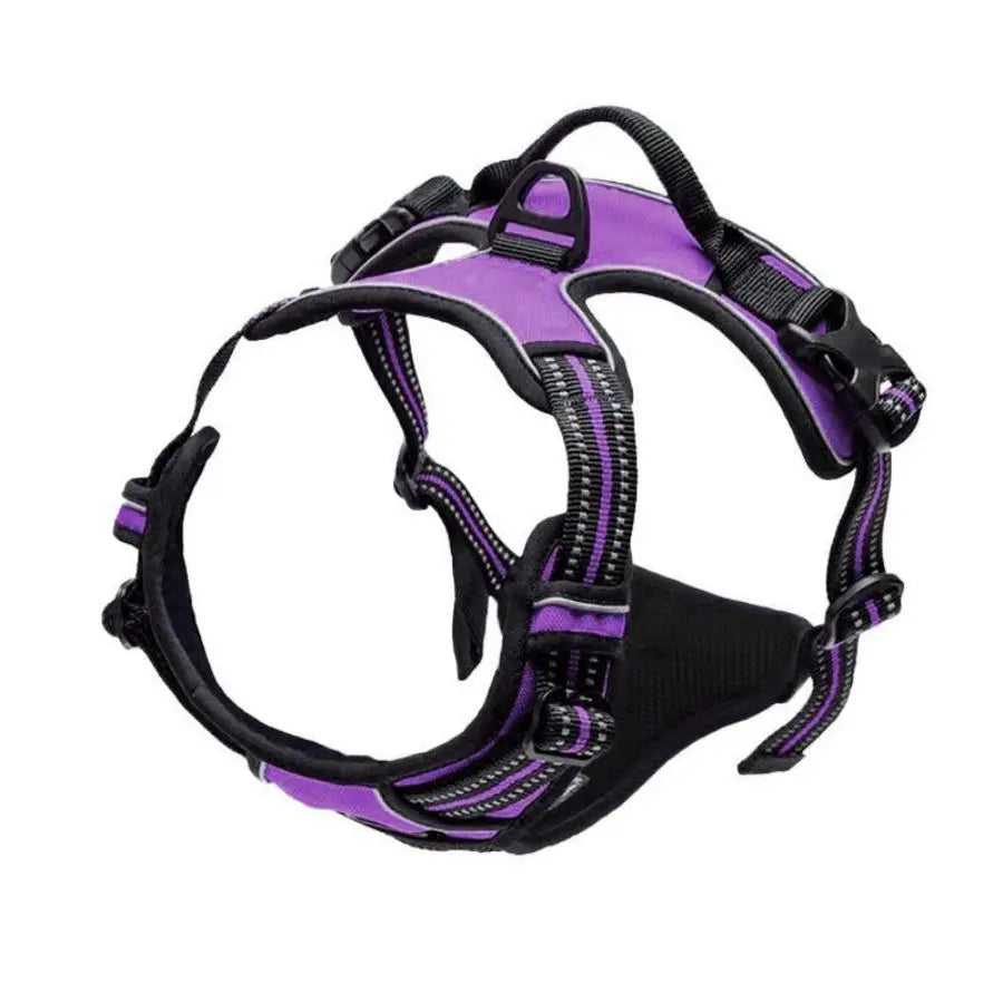 Adjustable No Pull Dog Harness Front Clip Reflective Comfortable Handle for Medium to Large Dogs Walking
