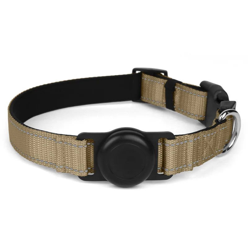 Reflective Dog Collar Adjustable Comfortable Pet Collars with Buckle for Medium Dogs AirTag Dog Collar