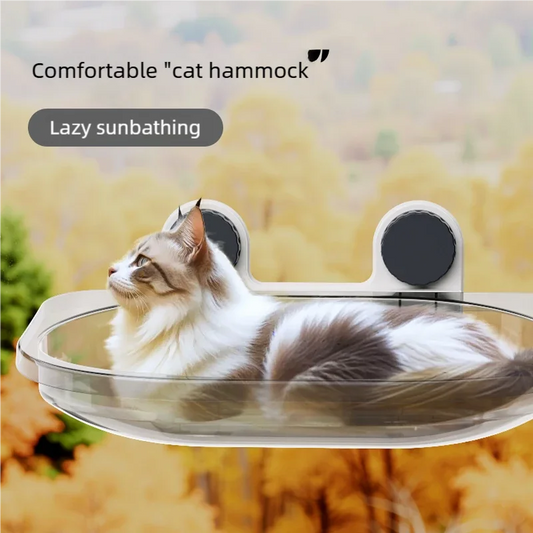 Ultra Strong Load-Bearing Cat Window Hammock Bed Cozy Perch for Feline Naptime Securely Easy Mounted Perfect