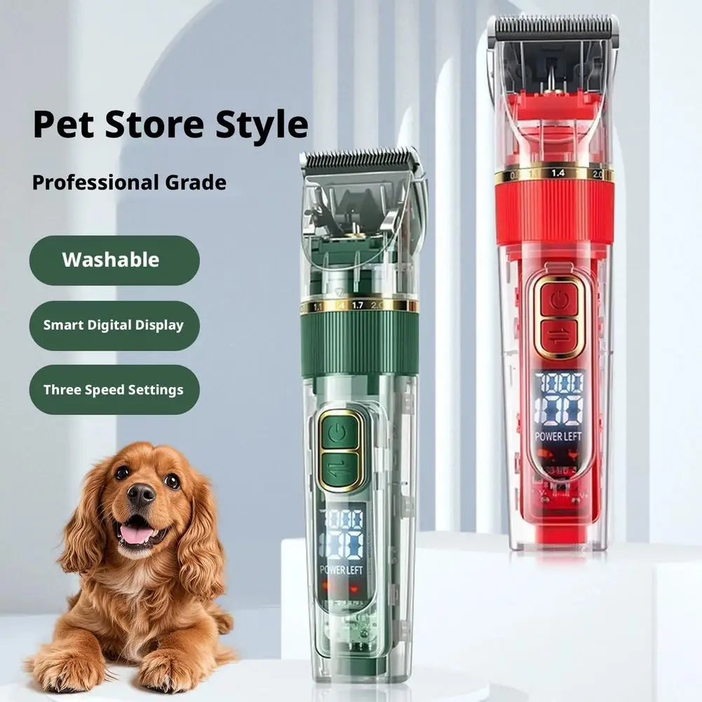 Professional Pet Micro Trimmer with LED Light Quiet Rechargeable Paw Shaver for Dogs Cats Hair Trimmer for Eyes Ears Face Butt