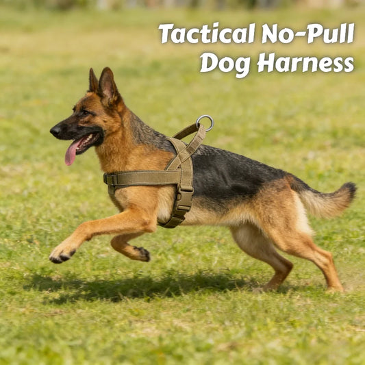 Tactical No-Pull Dog Harness for Dogs: Chew-Resistant Vest for Large Breeds, Adjustable & Padded for Control