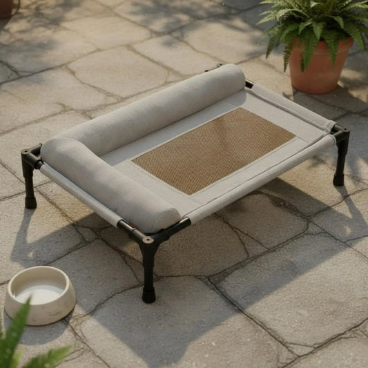 Elevated Pet Bed All-Sekkon Use Raised Dog and Cat Bed Pet Cot Moisture-Resistant Easy to Clean for Dogs, Travel, Patio