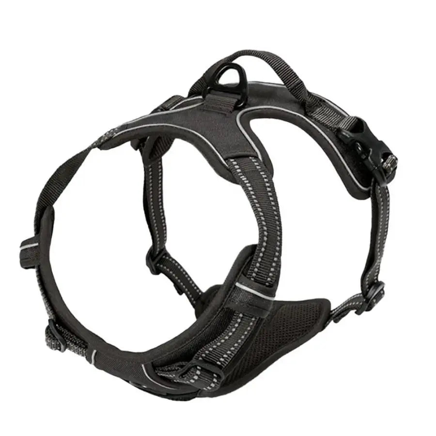 Adjustable No Pull Dog Harness Front Clip Reflective Comfortable Handle for Medium to Large Dogs Walking