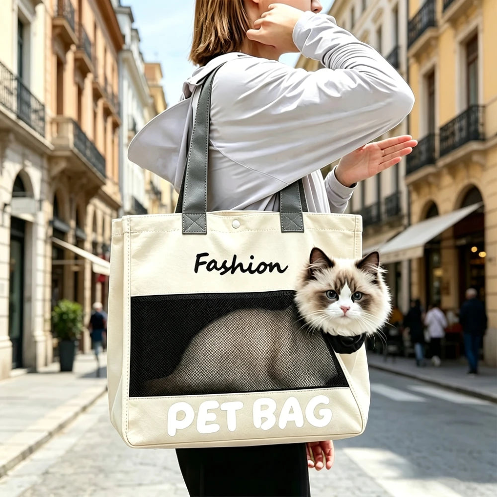 Breathable Pet Carrier Backpack, Outdoor Travel Carrying Bag for Cats Small Dogs Camping Walking Pet Supplies