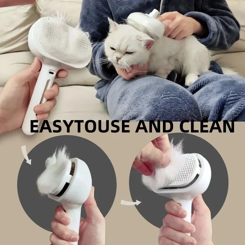 Steam Spray Dog Grooming Brush Unique Steam Brush For Dogs Luxury Grooming Brush Dog Steam Brush Cat Hair Removal Brush