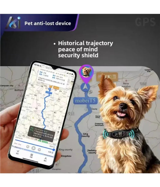 Real-Time GPS Pet Tracker Collar, Geo-Fence Anti-Lost Device, IP67 Waterproof 30 Days Battery for Dogs/Cats