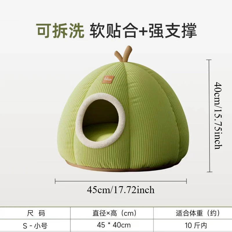 New cat bed yak-shaped bed winter-warm semi-enclosed cat house dog all-season cat pet beds