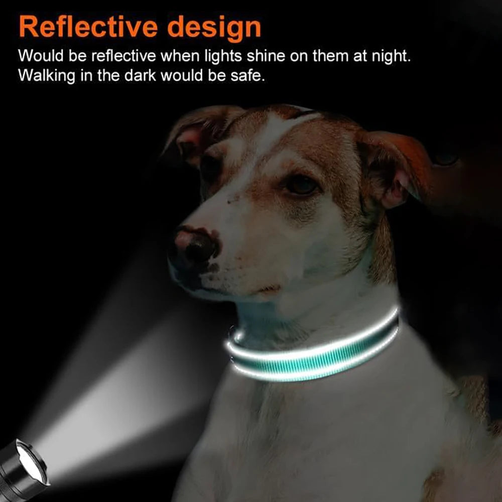 Reflective Dog Collar Adjustable Comfortable Pet Collars with Buckle for Medium Dogs AirTag Dog Collar