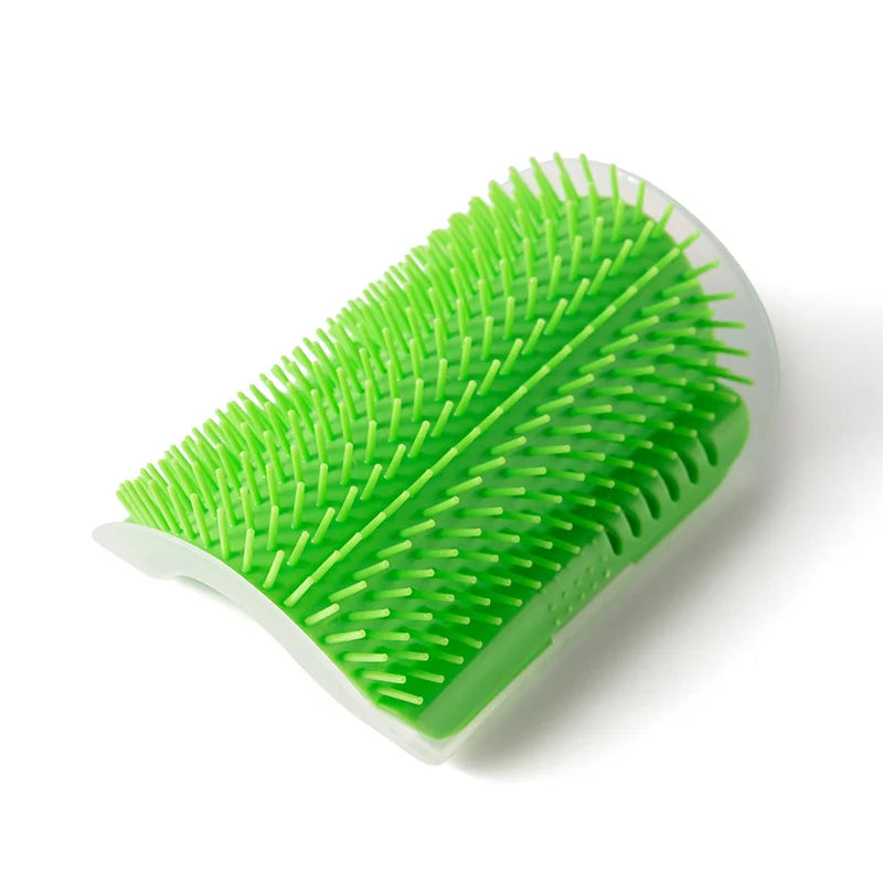 Self Grooming Brush for Cats Wall Corner Dog Massage Comb Catnip Enhanced Tickling Brush Pet Grooming Tool for Feline Self-Care