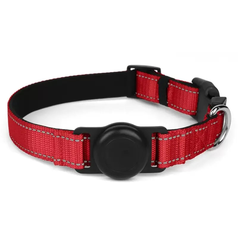 Reflective Dog Collar Adjustable Comfortable Pet Collars with Buckle for Medium Dogs AirTag Dog Collar