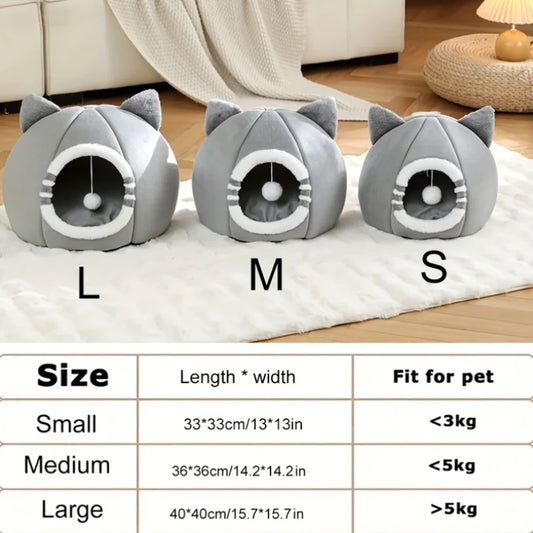 Cartoon Cat Bed Sleeping Dog Basket Tent Puppy Cave Sofa Pet Bed Small and Medium Cats House Cozy Kitten Cave Cushion