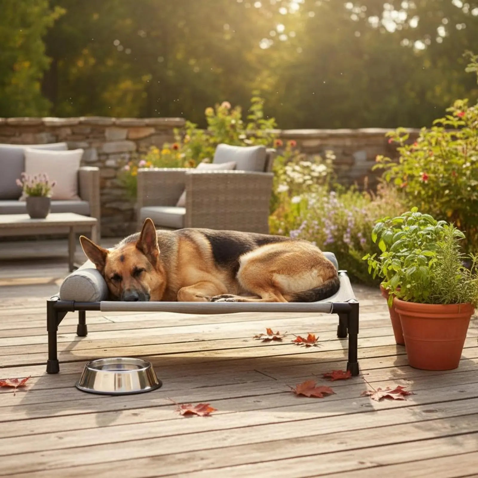 Elevated Pet Bed All-Sekkon Use Raised Dog and Cat Bed Pet Cot Moisture-Resistant Easy to Clean for Dogs, Travel, Patio