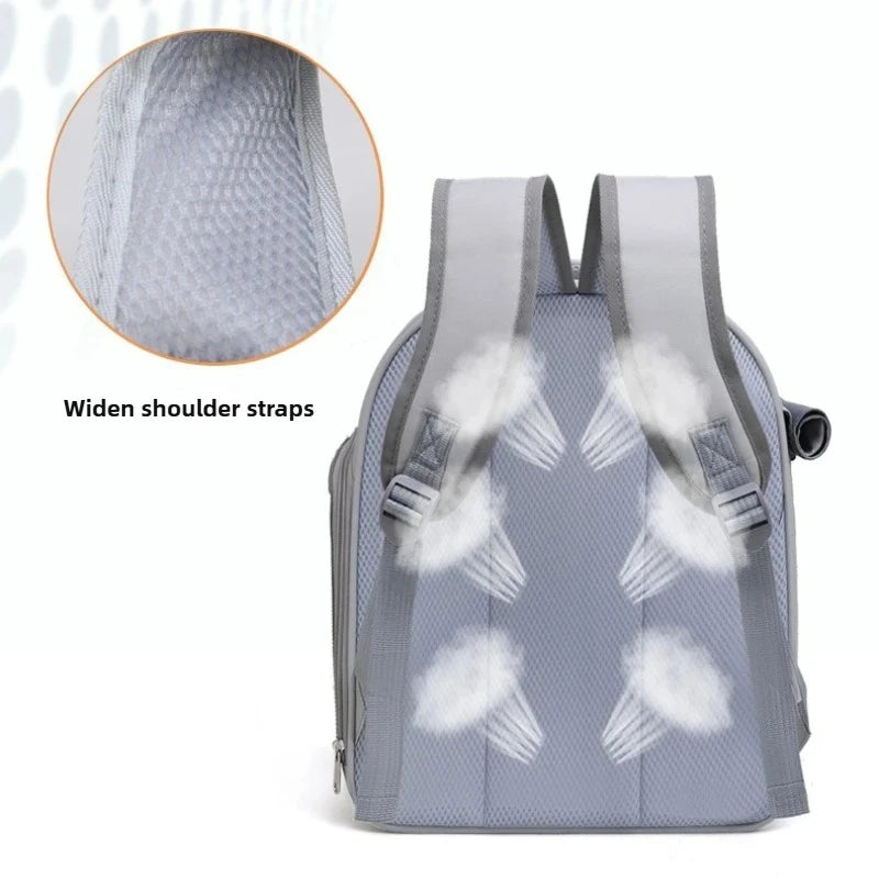 Breathable Mesh Portable Foldable Pet Carrier Backpack for Dogs and Cats Large Capacity Outdoor Travel Camping Hiking